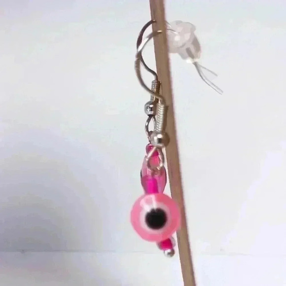 Eyeballs Cute and funky beaded 925 silver earrings - Picture 2 of 3